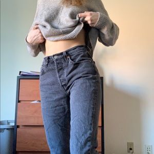 Levi’s Distressed Hem Wedgie/501 Jeans